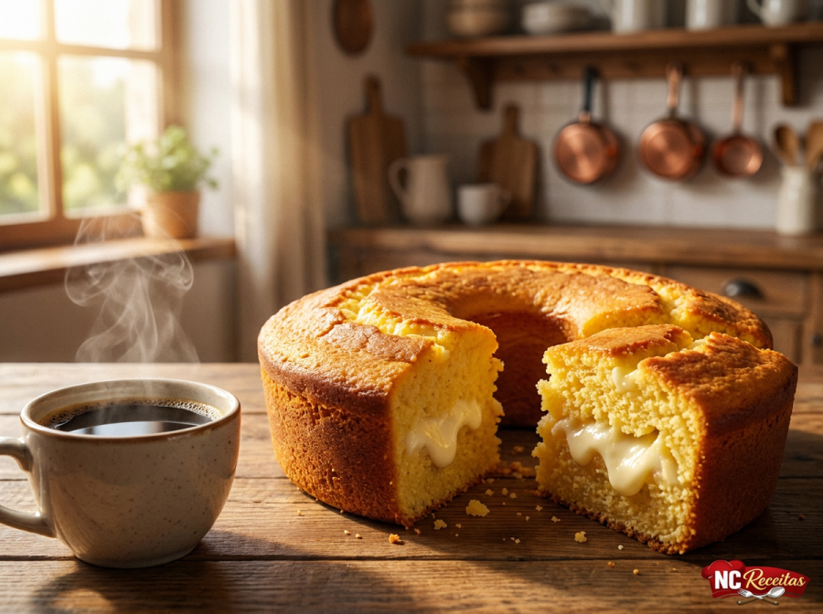 Bolo de fubá com queijo: receita mineira tradicional que deixa qualquer café da tarde irresistível