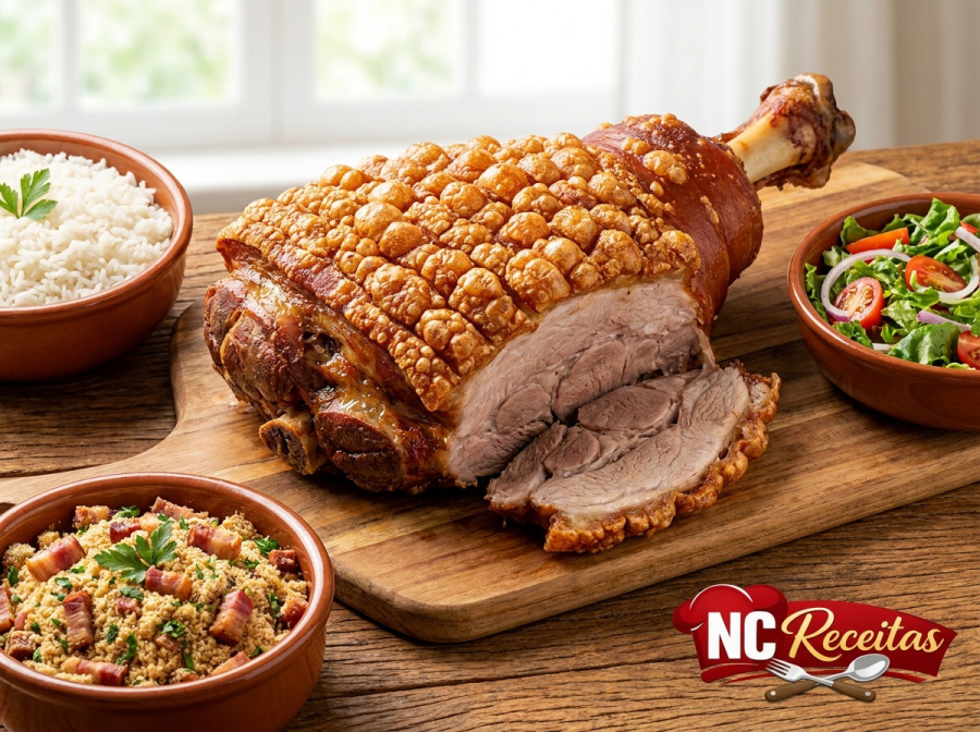 Pernil Assado com Pele Crocante: O segredo da receita que deixa qualquer festa ainda mais especial