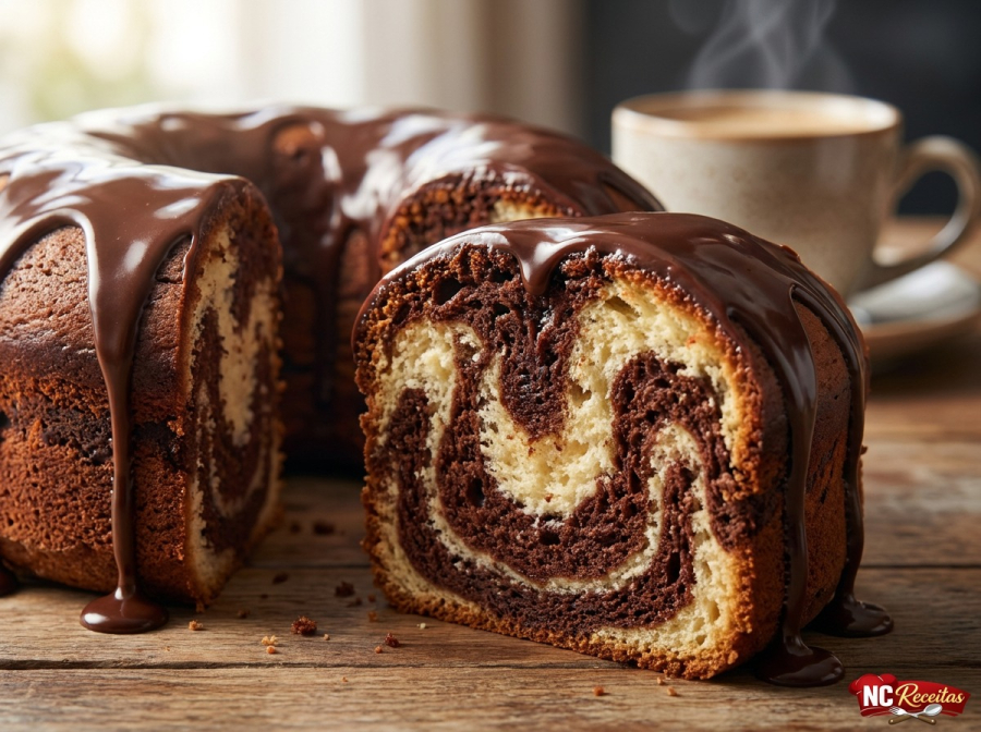 Bolo Mesclado de Chocolate: A receita úmida e fofinha que faz sucesso em qualquer café da tarde