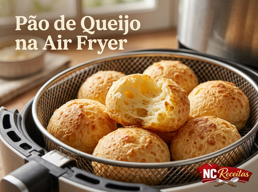 Pão de queijo na Air Fryer fica pronto em minutos e surpreende pela crocância