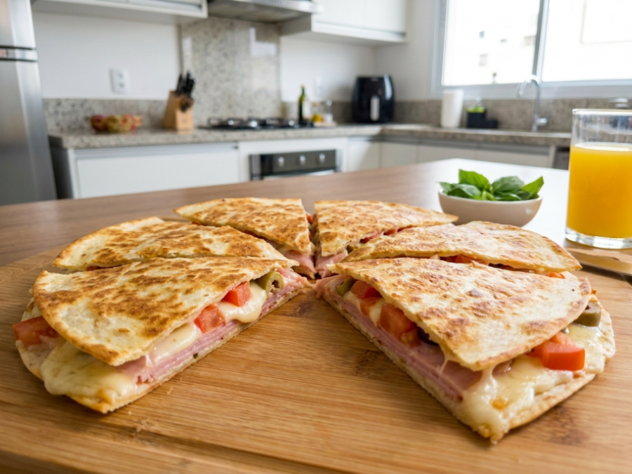 Tortilla Pizza Wrap crocante e recheada que fica Pronta em poucos minutos