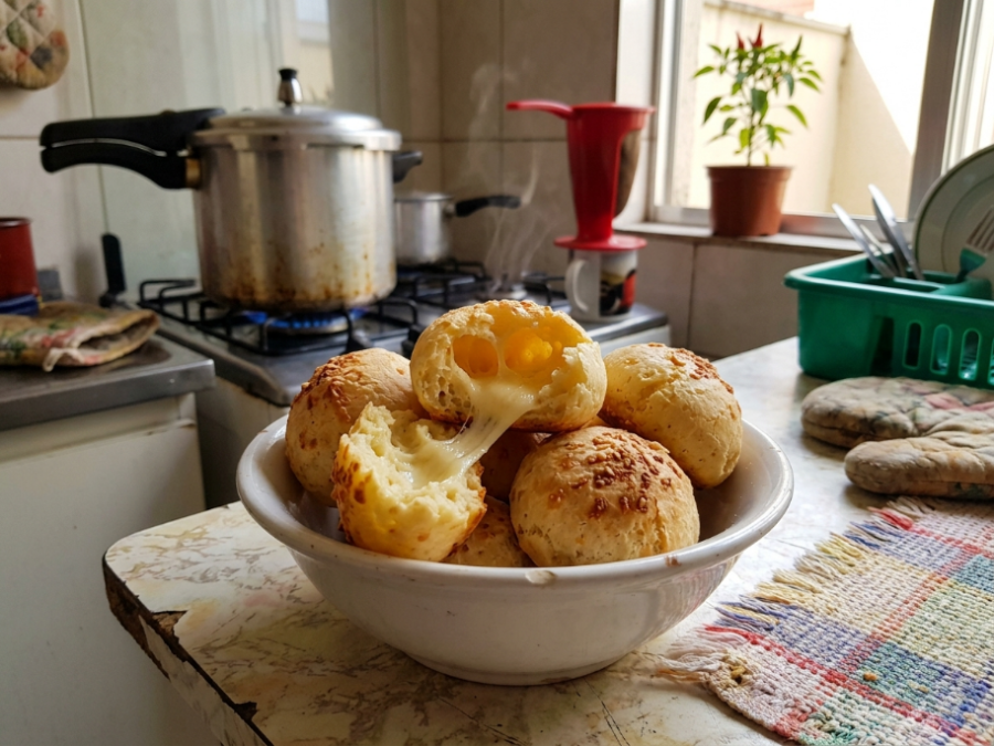 Pão de queijo mineiro com provolone fica ainda mais saboroso e surpreende a cada mordida